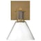 Access Lighting Port Nine Martini, Martini LED Wall Sconce, Antique Brushed Brass Finish, Clear Glass 63143LEDD-ABB/CLR - alternate 3